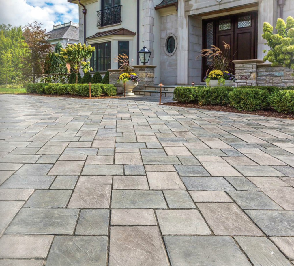 Stone paver patio
